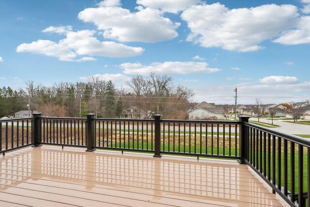 N174W20582 Laurel Springs Cir, Jackson, WI 53037 - wooden terrace featuring a residential view