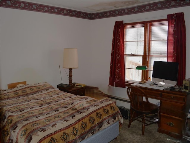 view of carpeted bedroom