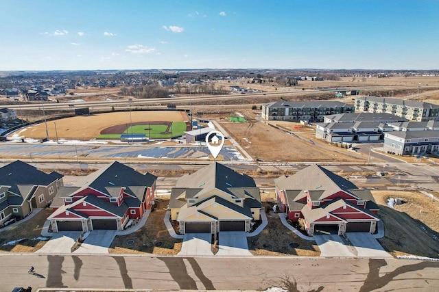 bird's eye view featuring a residential view