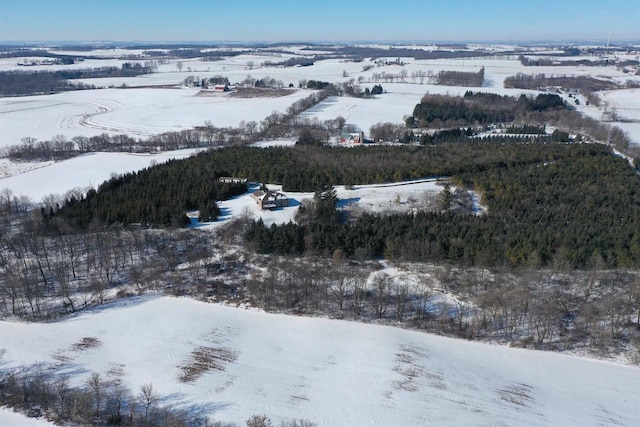 N5194 Blue Valley Rd, Hartford, WI 53027 - view of snowy aerial view