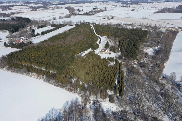 N5194 Blue Valley Rd, Hartford, WI 53027 - view of snowy aerial view