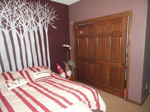 N5194 Blue Valley Rd, Hartford, WI 53027 - bedroom featuring light carpet