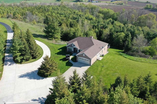 N5194 Blue Valley Rd, Hartford, WI 53027 - view from above of property featuring a forest