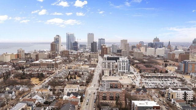 view of city featuring a water view