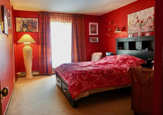 view of carpeted bedroom