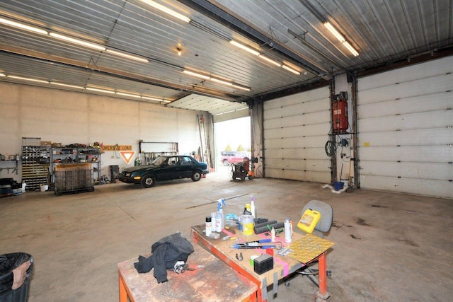 14034 58th Rd, Sturtevant, WI 53177 - garage featuring metal wall