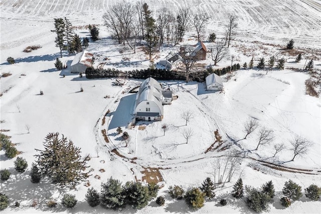 view of snowy aerial view