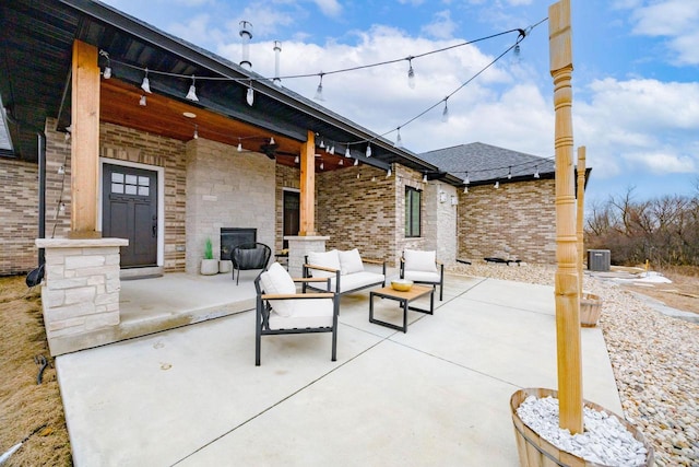 view of patio / terrace with an outdoor hangout area