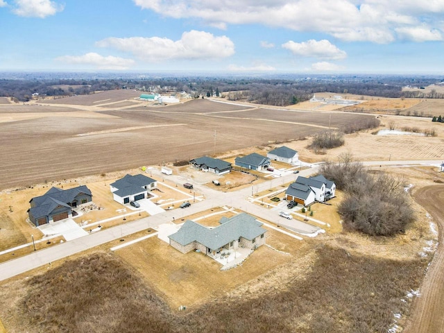 drone / aerial view with a rural view