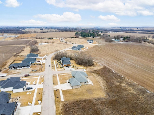 aerial view featuring a rural view