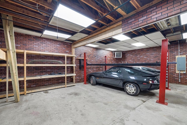 garage featuring electric panel