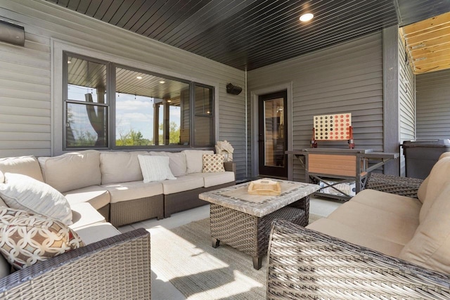 view of patio featuring outdoor lounge area