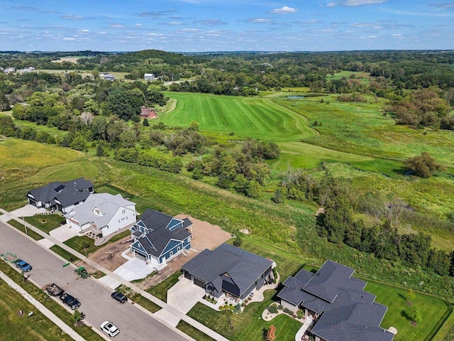 aerial view with a residential view