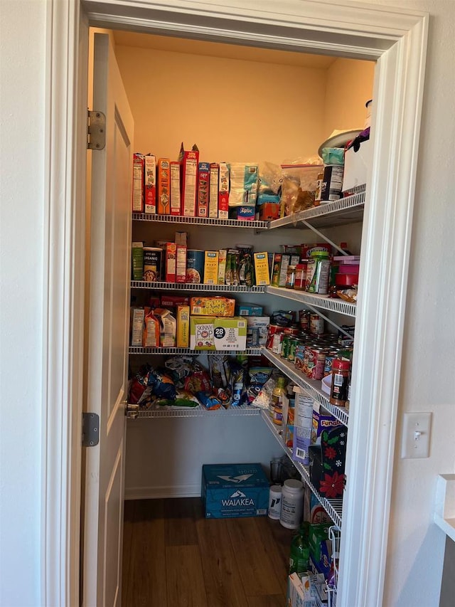 view of pantry