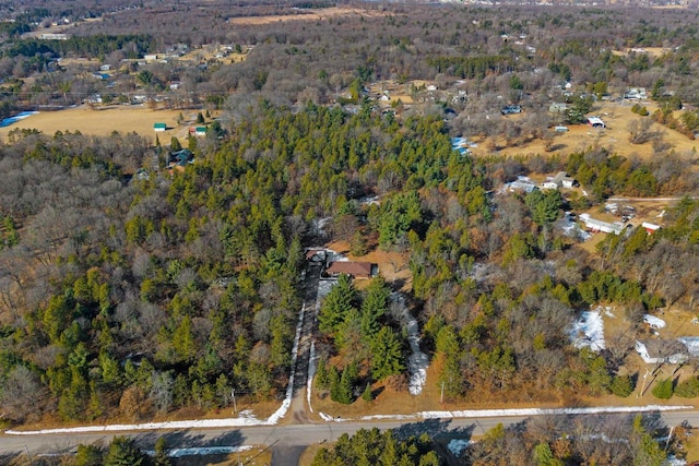 bird's eye view with a forest view