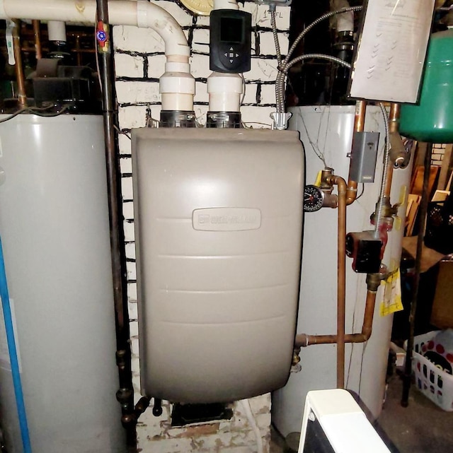 utilities featuring gas water heater