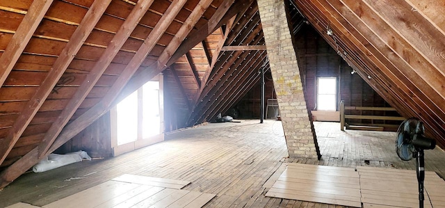 view of attic