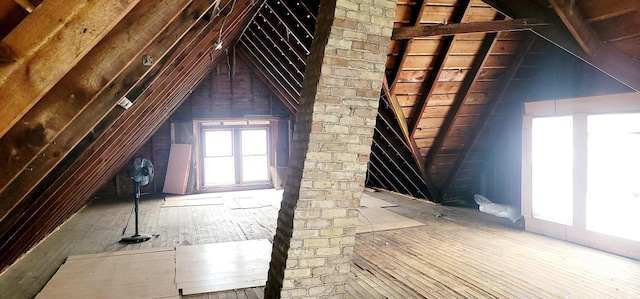 view of attic