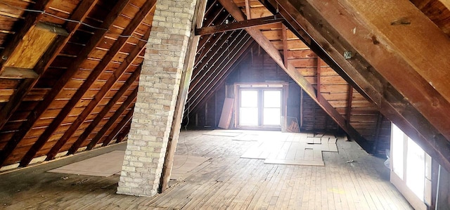 view of attic