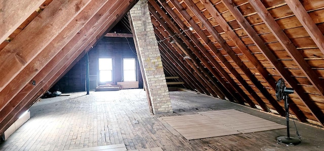 view of attic