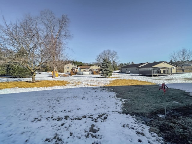 view of snowy yard