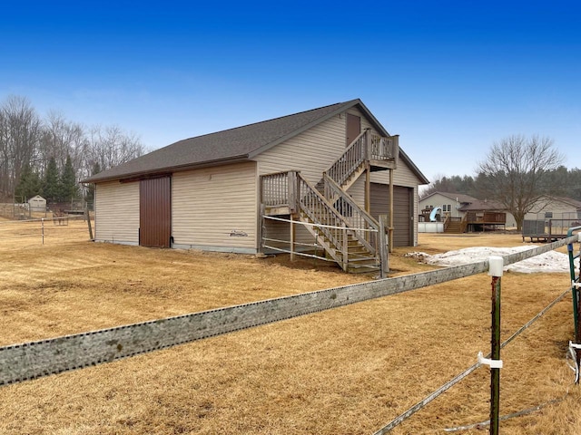 view of horse barn