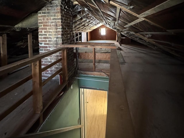 view of attic