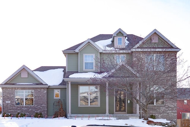 view of front of property with brick siding