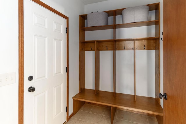 mudroom featuring light tile patterned floors