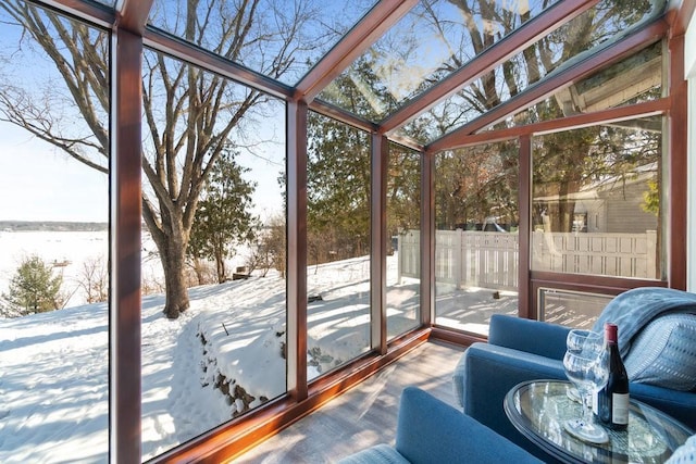 view of sunroom