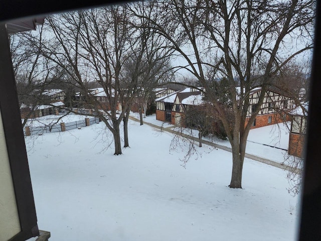 view of snowy yard