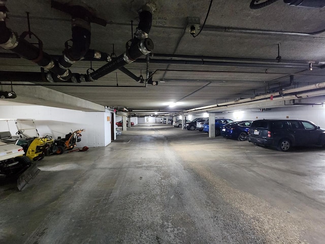 parking deck with a garage door opener