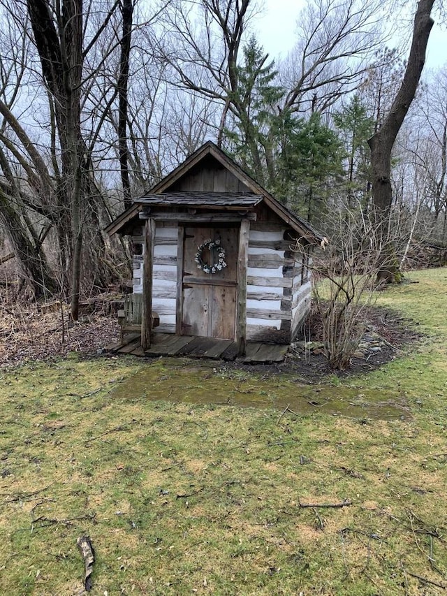 view of shed