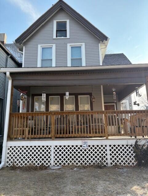 exterior space featuring covered porch