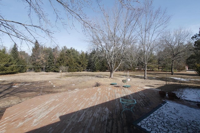 wooden terrace with fence