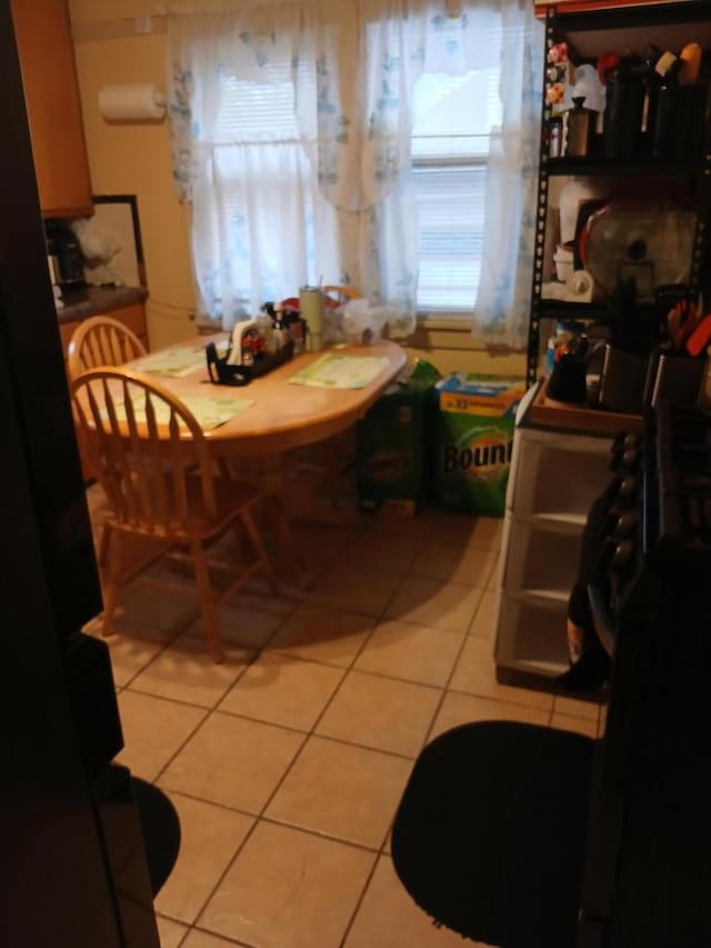 view of tiled dining space