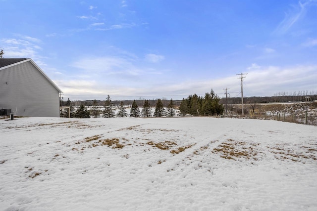 view of snowy yard