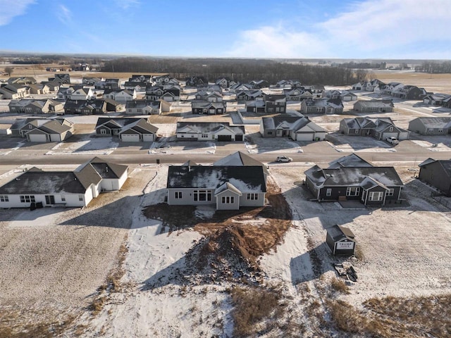 bird's eye view featuring a residential view