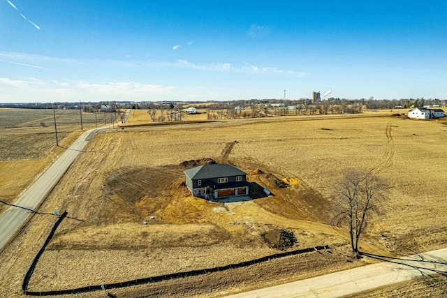 drone / aerial view featuring a rural view