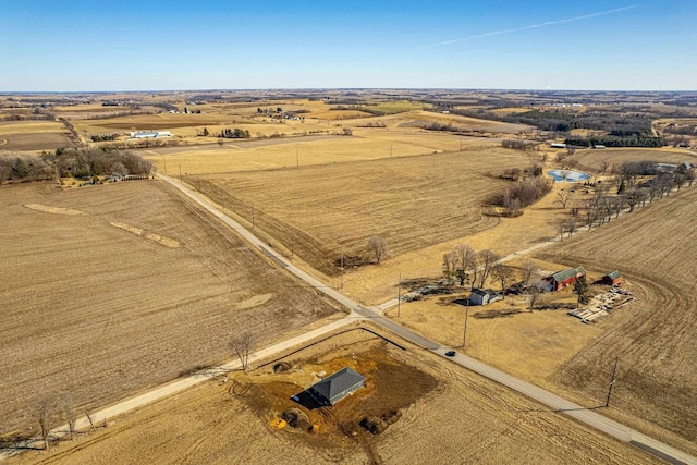 aerial view featuring a rural view