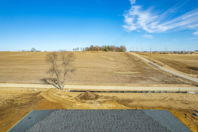 exterior space featuring a rural view