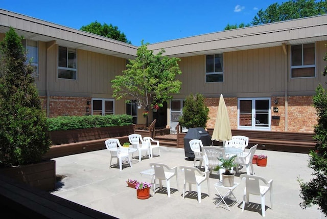 view of patio with outdoor dining area