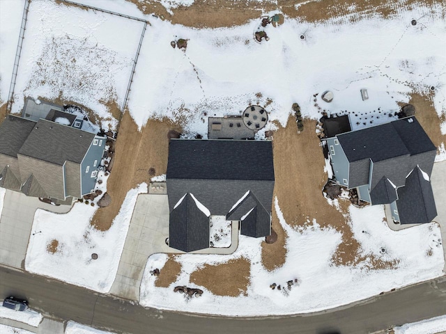 view of snowy aerial view