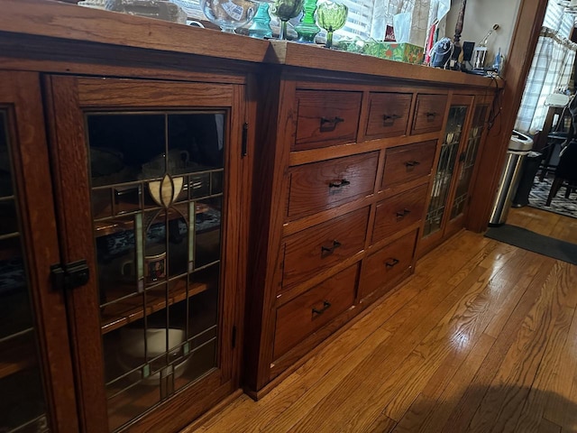 details with wood finished floors