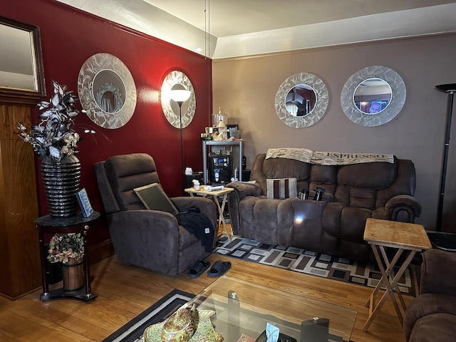 living room featuring wood finished floors