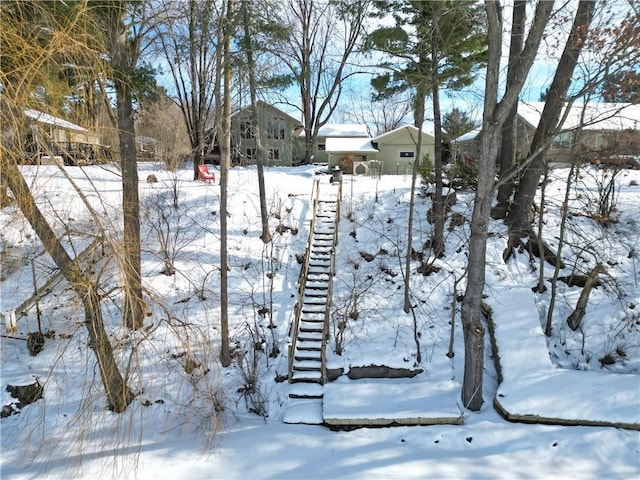 view of snowy yard