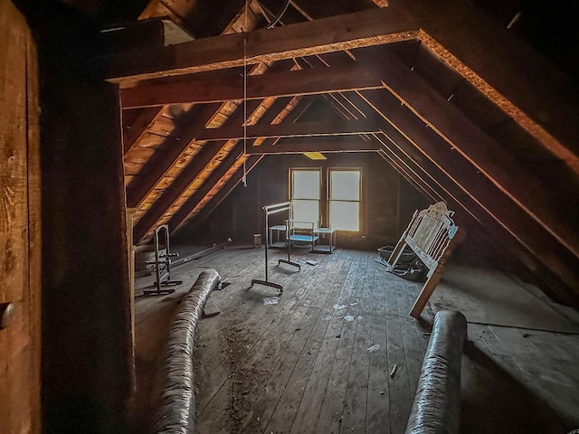 view of attic