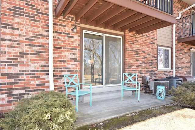 view of patio / terrace with central AC unit