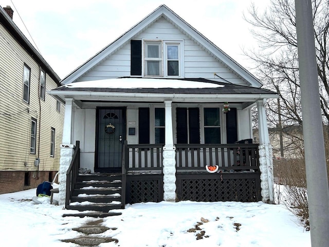 view of bungalow-style home