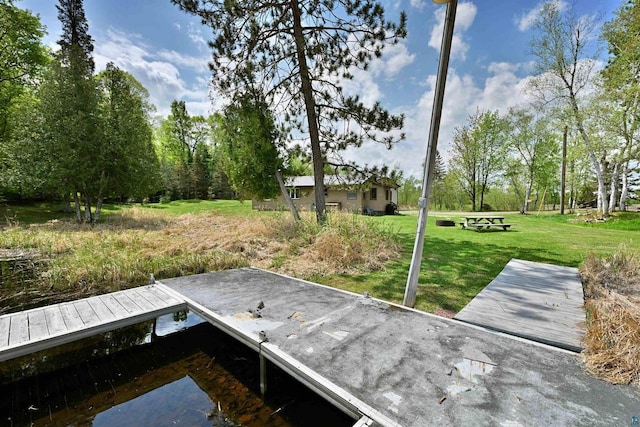 43240 County Highway D, Cable, WI 54821 - dock featuring a lawn